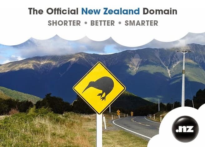 .nz domain new zealand domain with kiwi sign