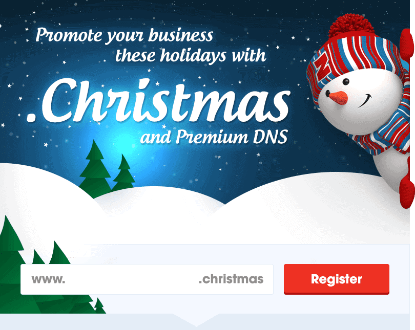 crazy domain .christmas and premium dns promo