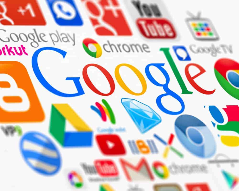 showing google product like youtube, chrome,blogspot