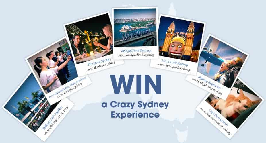 win a crazy sydney experience promo from crazydomains