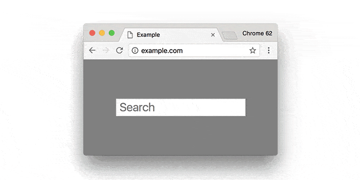 search example using a safari browser